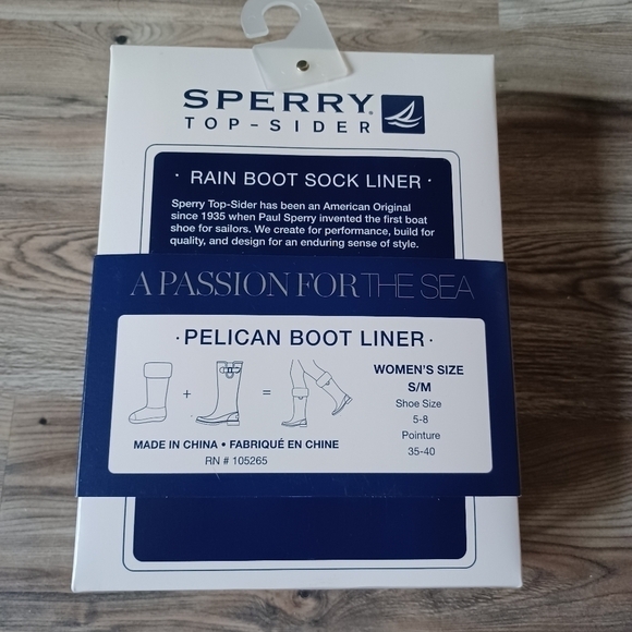 Sperry Top-Sider Pelican Rain Boot Sock Liner sz S/M - Picture 2 of 2